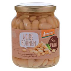 Bio Weiße Bohnen 350g - 6er Vorteilspack von Nur Puur