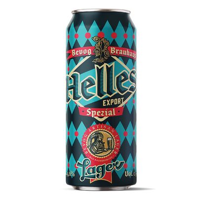 HELLES Export Spezial Lagerbier 500ml - ungefiltert - nicht pasteurisiert - kalt gelagertes Bier von Bevog Brewery