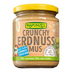 Bio Erdnussmus Crunchy mit Salz 250g - 6er Vorteilspack von Rapunzel Naturkost
