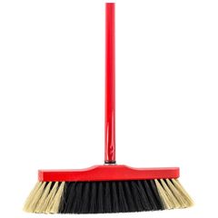Besen mit Stiel rot lackiert 28cm 1Stück von Masta