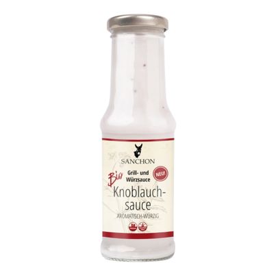 Bio Vegane Knoblauchsauce 210ml - 6er Vorteilspack von Sanchon