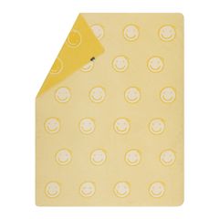 Kinderdecke Happy Faces 150 x 200 cm - Gelb - GRS zertifiziert - von David Fussenegger