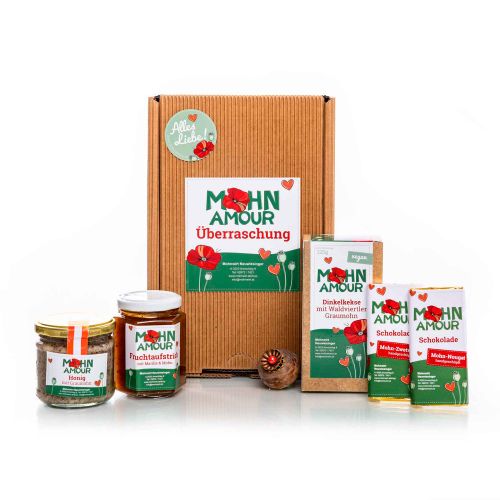 Mohn-Amour Genuss Geschenkbox süß - Geschenkidee für Mohn Liebhaber von Mohn Amour