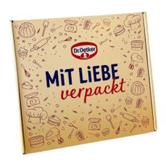 Dr. Oetker Kartonverpackung "Mit Liebe verpackt"