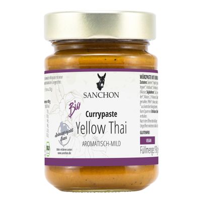 Bio Currypaste Yellow Thai 190g - 6er Vorteilspack von Sanchon