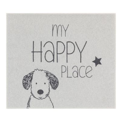 Dog Mat Padded My Happy Place Color Grey 70x80cm by David Fussenegger
