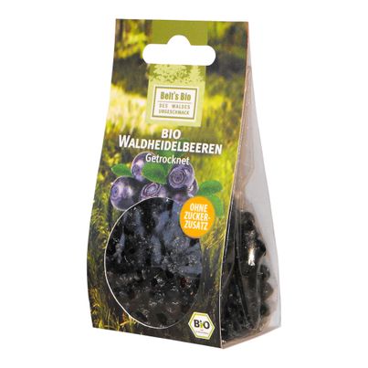 Bio Waldheidelbeeren getrocknet 80g - 8er Vorteilspack von Belt's Des Waldes Urgeschmack