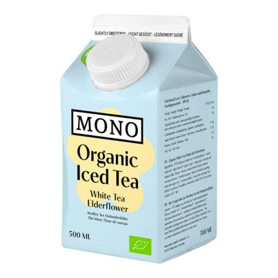 Bio Weißer Tee Holunderblüte 500ml - 8er Vorteilspack von Mono