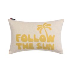 Kissenhülle follow the sun 30 x 50 cm - Rohweiß - GRS zertifiziert - von David Fussenegger