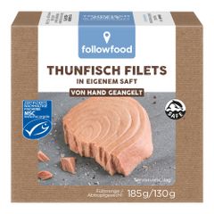 Bio Thunfisch Filets i. eig. Saft 185g - 8er Vorteilspack von Followfood