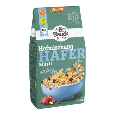 Bio Hafer Müsli Hofmischung 425g - 8er Vorteilspack von Bauck Mühle