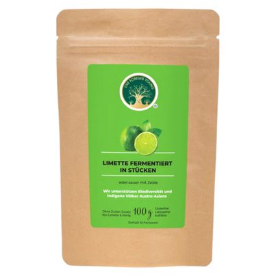 Limette fermentiert in Stücken 100g von Live Forever Young
