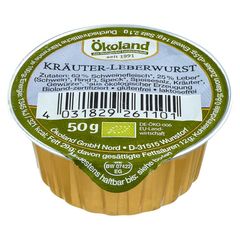 Bio Kräuter-Leberwurst 50g - 60er Vorteilspack von Ökoland