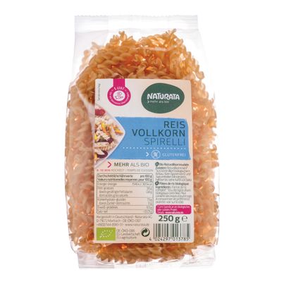 Bio Reis Vollkorn Spirelli 250g - 12er Vorteilspack von Naturata