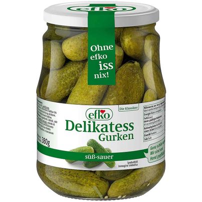 efko delicatessen cucumbers 720ml