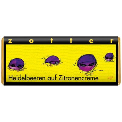 Organic chocolate blueberries on lemon cream 70g - 10 pieces benefit pack from Zotter