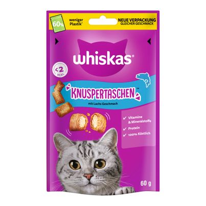 Knuspertaschen Lachs 60g - 6er Vorteilspack von Whiskas