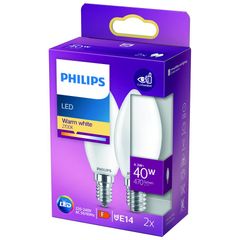 LED Classic Kerzenform E14 40W 2Stück von Philips