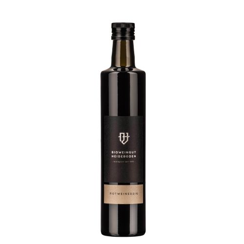 Bio Rotweinessig 500ml - speziell gekelterte Bio Weinsorten - ideal zu Salatgerichten - fruchtig saurer Rotweinessig von Bioweingut Heideboden