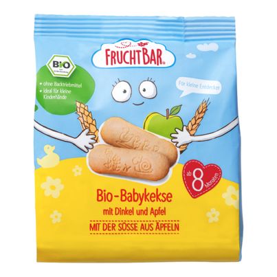 Organic baby biscuits spelled apple 100g - value pack of 8 from Fruchtbar