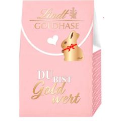Lindt Du bist Gold wert - Goldhase Tasche 153g - pink