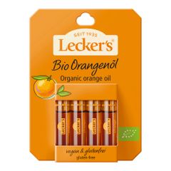 Bio Orangenöl 4x2ml 8ml - 8er Vorteilspack von Lecker's