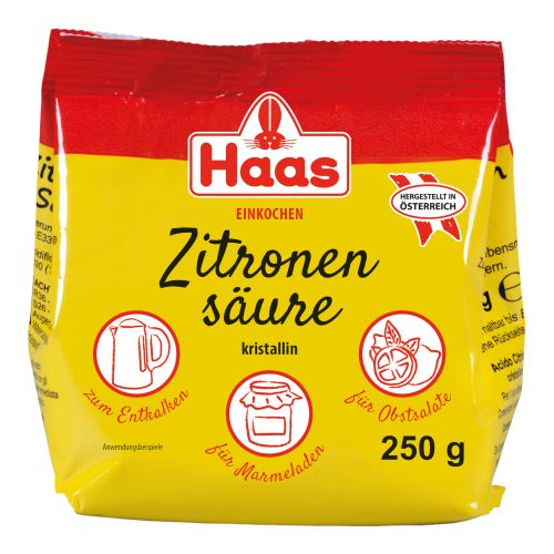 Zitronensäure kristallin 250g von Haas Eduard