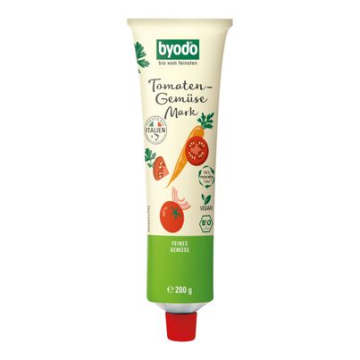 Bio Tomaten-Gemüsemark Doppelfru. 200g - 12er Vorteilspack von Byodo