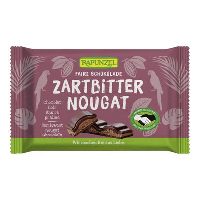 Bio Zartbitter Nougat Schoko  100g - 12er Vorteilspack von Rapunzel Naturkost