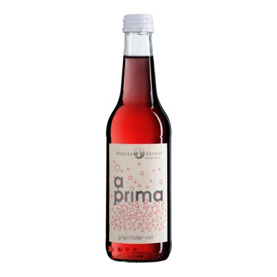A Prima Gspritzter rot 330ml - 12er Vorteilspack Spritzer in der Glasflasche von Winzer Krems - Ready to Drink Flaschenspritzer 