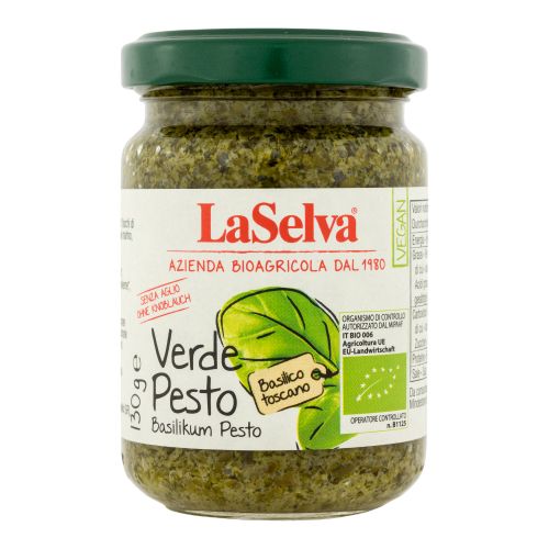 Organic Verde Pesto without garlic 130g - value pack of 6 from La Selva