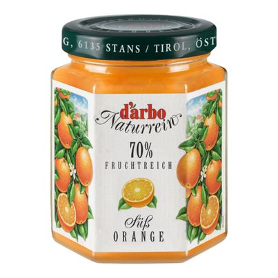 Darbo Naturrein Fruchtreich Fruchtaufstrich Süßorange 200g