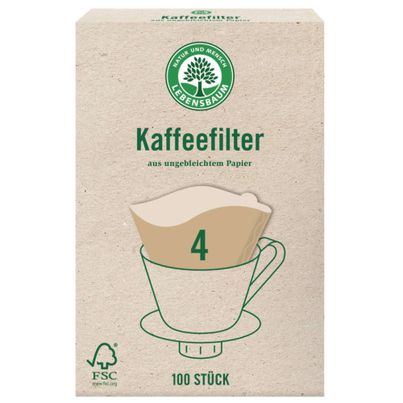 Kaffeefilter Gr. 4 100Stk von Lebensbaum