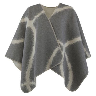 Poncho linear Farbe Graphitgrau 140x70cm von David Fussenegger