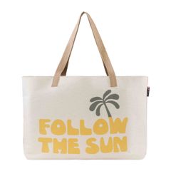 Shopper Tasche Follow the sun 65 x 40 cm - Rohweiß - GRS zertifiziert - von David Fussenegger