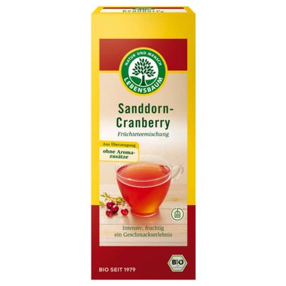 Bio Tee Sanddorn- Cranberry 20 Beutel 50g von Lebensbaum