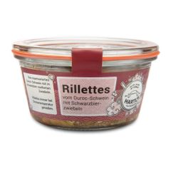 Rillettes vom Durocschwein mit Schwarzbierzwiebeln 170g - Fertiggericht von Hartls Kulinarikum