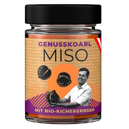 Bio Kichererbsen Miso 190g - traditionell grobe Tsubu-Qualität - schonen fermentiert - universell einsetzbar - einzigartig würziges Aroma von Genusskoarl