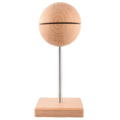 Handgedrechselte Holz- Schlüsselkugel mit Stativ Eiche - 14cm