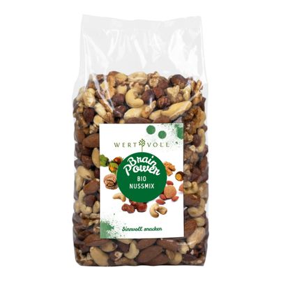 Bio Nussmix Brain Power 1000g von Wertvoll