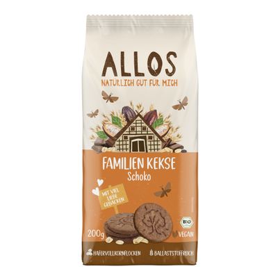 Bio Familienkeks Schoko 200g - 12er Vorteilspack von Allos