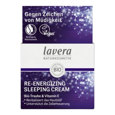 Organic Re-Energizing Sleeping Cream 50ml from Lavera Naturkosmetik
