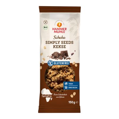 Bio Schoko Simply Seeds Kekse 150g - 7er Vorteilspack von Hammermühle Organic