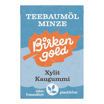 Bio Kaugummi Tebaumöl Minze 28g - 20er Vorteilspack von Birkengold