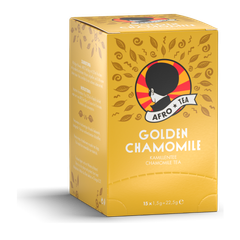 AFRO TEA Golden Chamomile Kamillentee - Premium Tee 15 Stück - 15 handgenähte Teebeutel mit Kamillenblüten von AFRO COFFEE
