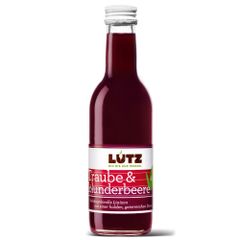 Bio Fruchtsaft Traube und Holunderbeere 250ml - natürliche Süße - ohne jegliche Zusatzstoffe - Vitaminkick von Bio Lutz