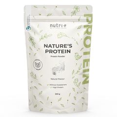 nutri+ Natures Protein Pulver - Eiweißpulver ohne Süßstoff von Nutrition Plus