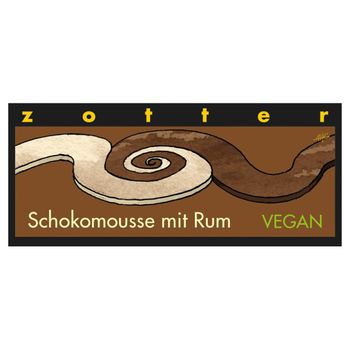 Bio Schokolade Schokomousse mit Rum 70g - 10er Vorteilspack von Zotter