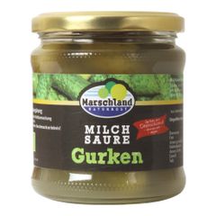 Bio Salzgurken milchsauer 370ml - 6er Vorteilspack von Marschland