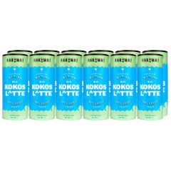 HAKUMA Bio Kokos Latte 12 x 235ml - Premium Matcha Latte mit Hafer und extra creamy Kokosmilch - Urlaubsfeeling in der CartoCan von HAKUMA